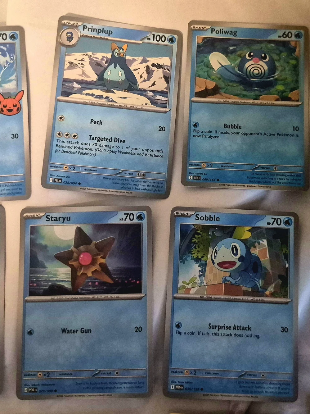 Pokemon Card Lot 65+ Water Type Bundle W/ Jumbo Ex, Holos, Vintage & Misty